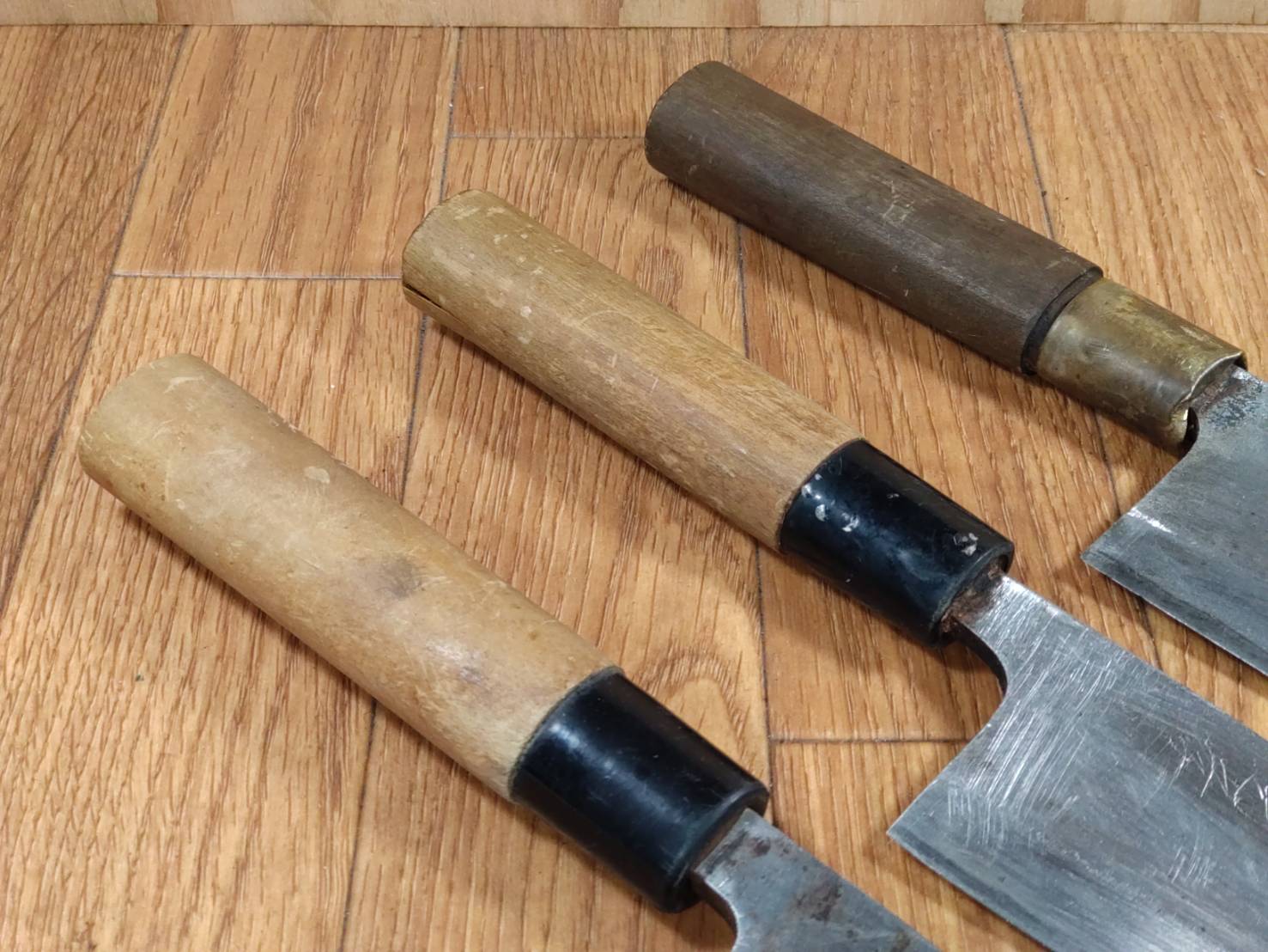 Japanese Chef's Kitchen Knife Set 3 Piece DEBA Vintage from Japan HOCHO BB246