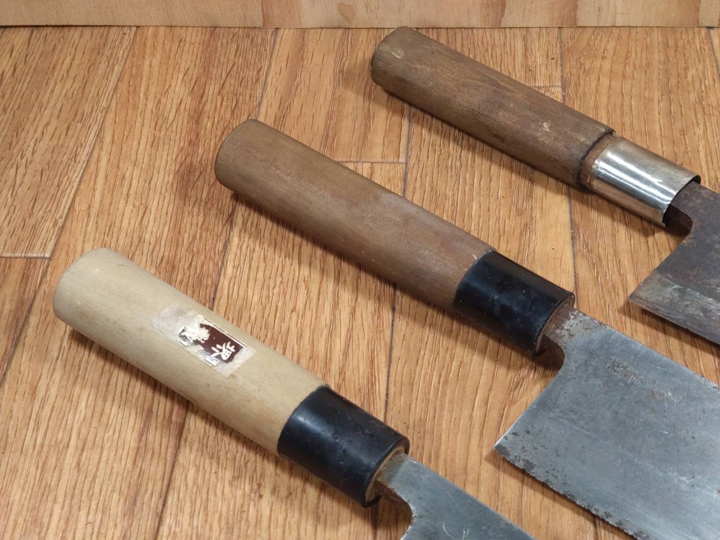 Japanese Chef's Kitchen Knife Set 3 Piece DEBA Vintage from Japan HOCHO BB091
