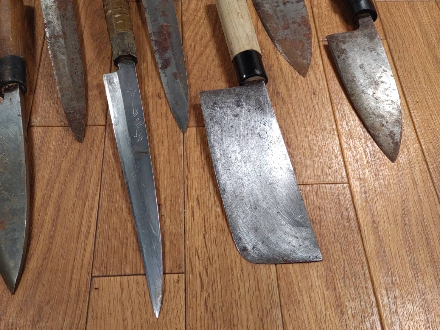 BROKEN DAMAGED Japanese Chef's Kitchen Knife Vintage from Japan HOCHO FF815