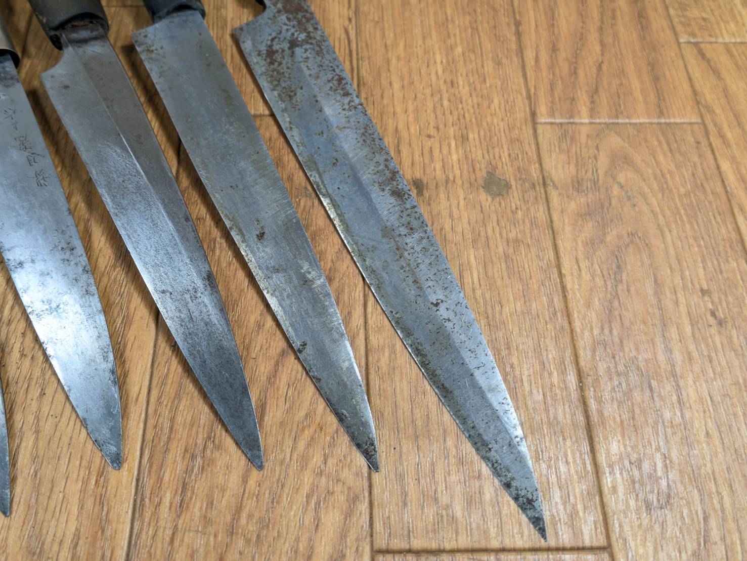 Japanese Chef's Kitchen Knife Set 5 Piece YANAGIBA DEBA Vintage from Japan HOCHO BB898