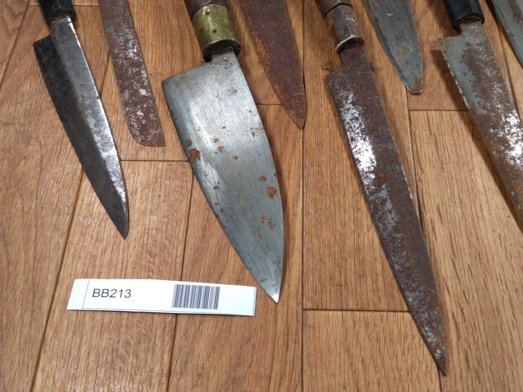BROKEN DAMAGED Japanese Chef's Kitchen Knife Vintage from Japan HOCHO BB213