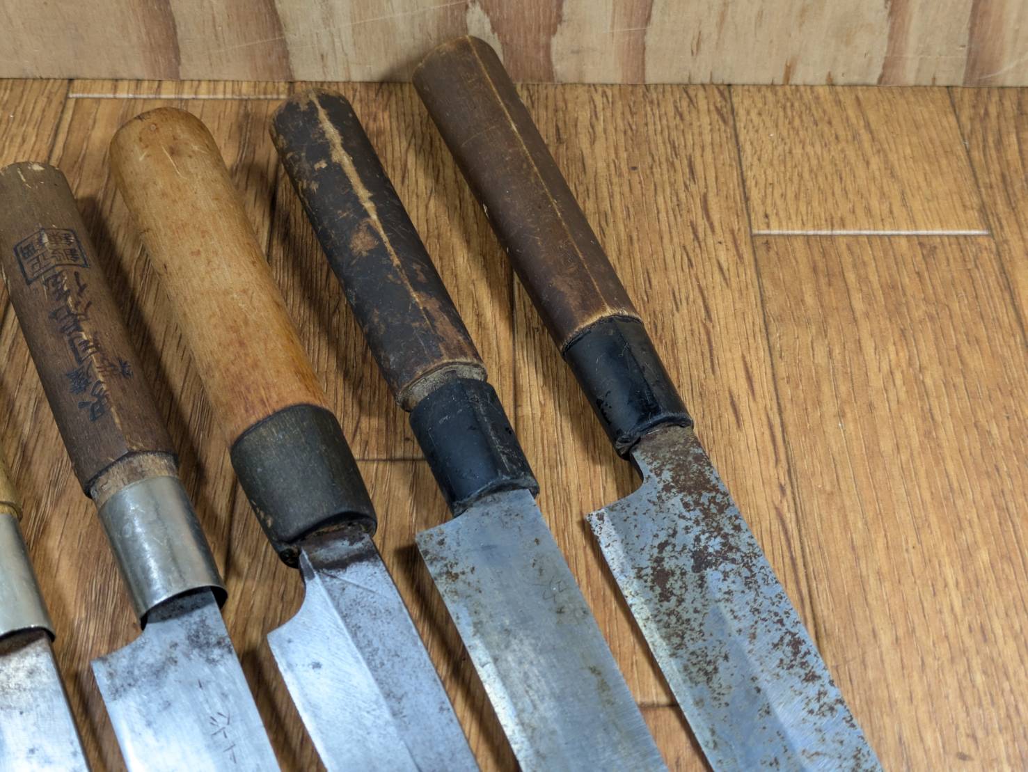 Japanese Chef's Kitchen Knife Set 5 Piece YANAGIBA DEBA Vintage from Japan HOCHO BB898
