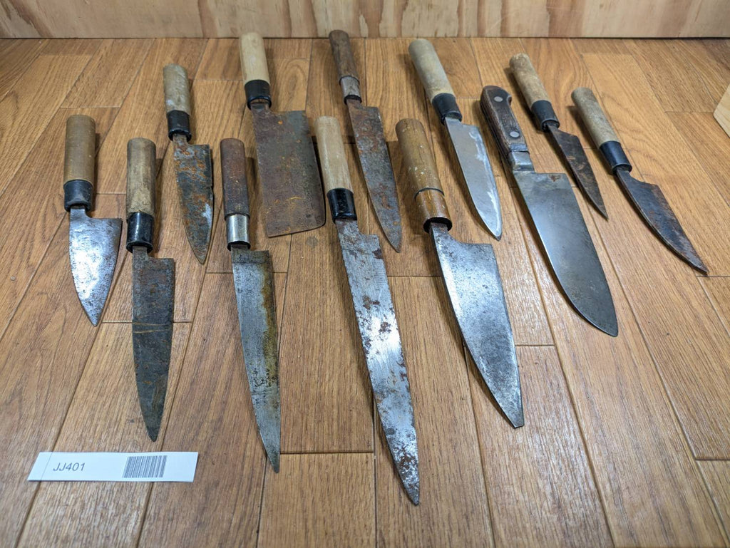 BROKEN DAMAGED Japanese Chef's Kitchen Knife Vintage from Japan HOCHO JJ401