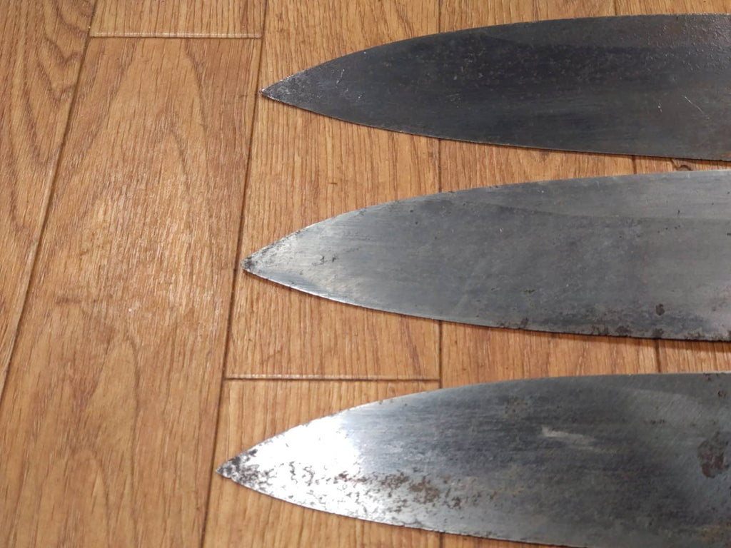 Japanese Chef's Kitchen Knife Set 3 Piece DEBA Vintage from Japan HOCHO BB091