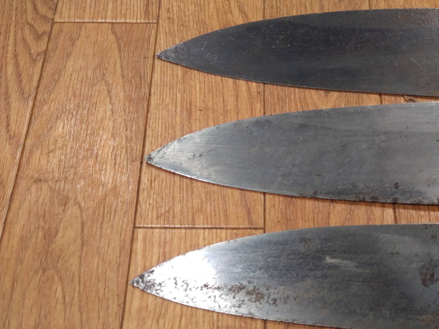 Japanese Chef's Kitchen Knife Set 3 Piece DEBA Vintage from Japan HOCHO BB091