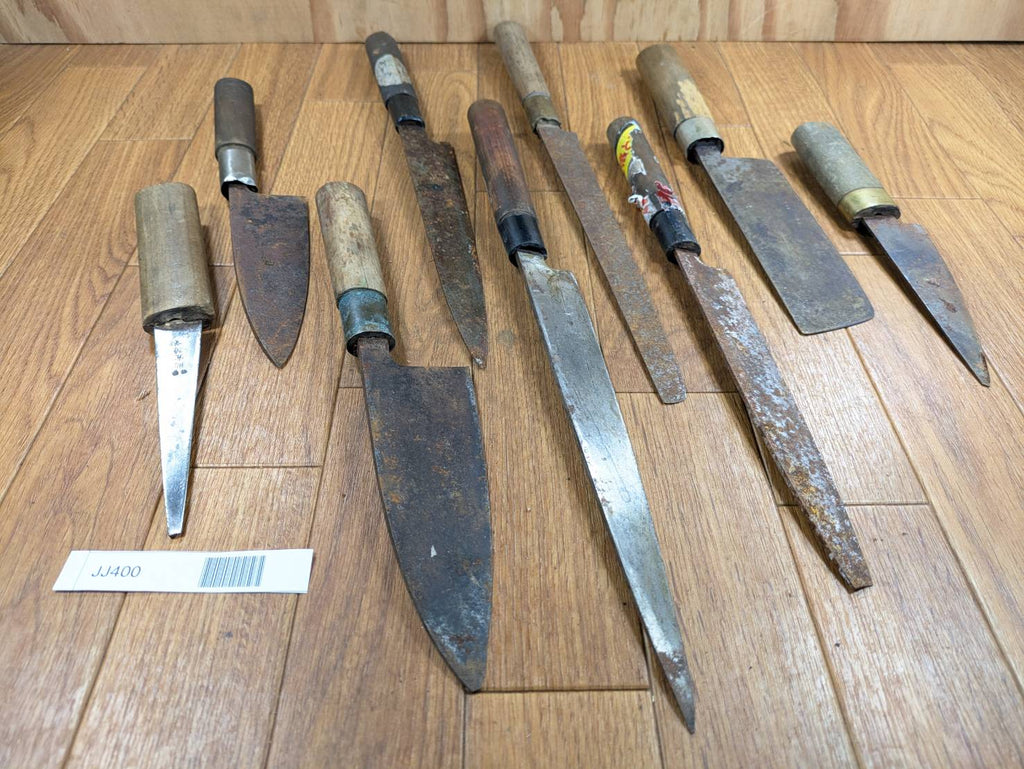 BROKEN DAMAGED Japanese Chef's Kitchen Knife Vintage from Japan HOCHO JJ400