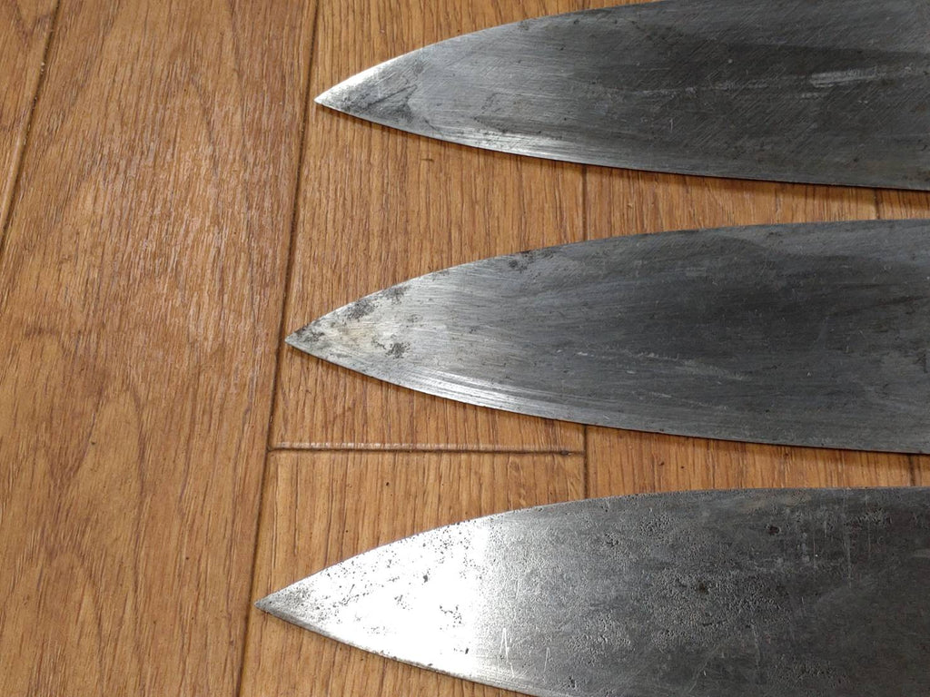 Japanese Chef's Kitchen Knife Set 3 Piece DEBA Vintage from Japan HOCHO FF338