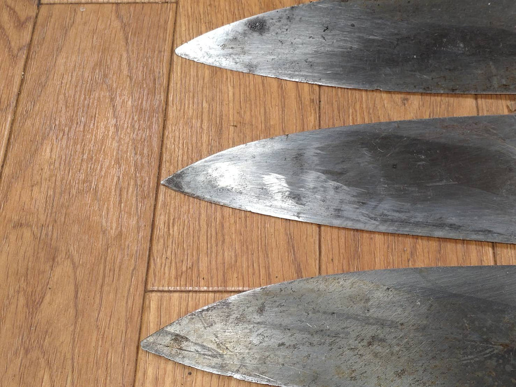 Japanese Chef's Kitchen Knife Set 3 Piece DEBA  Vintage from Japan HOCHO FF329