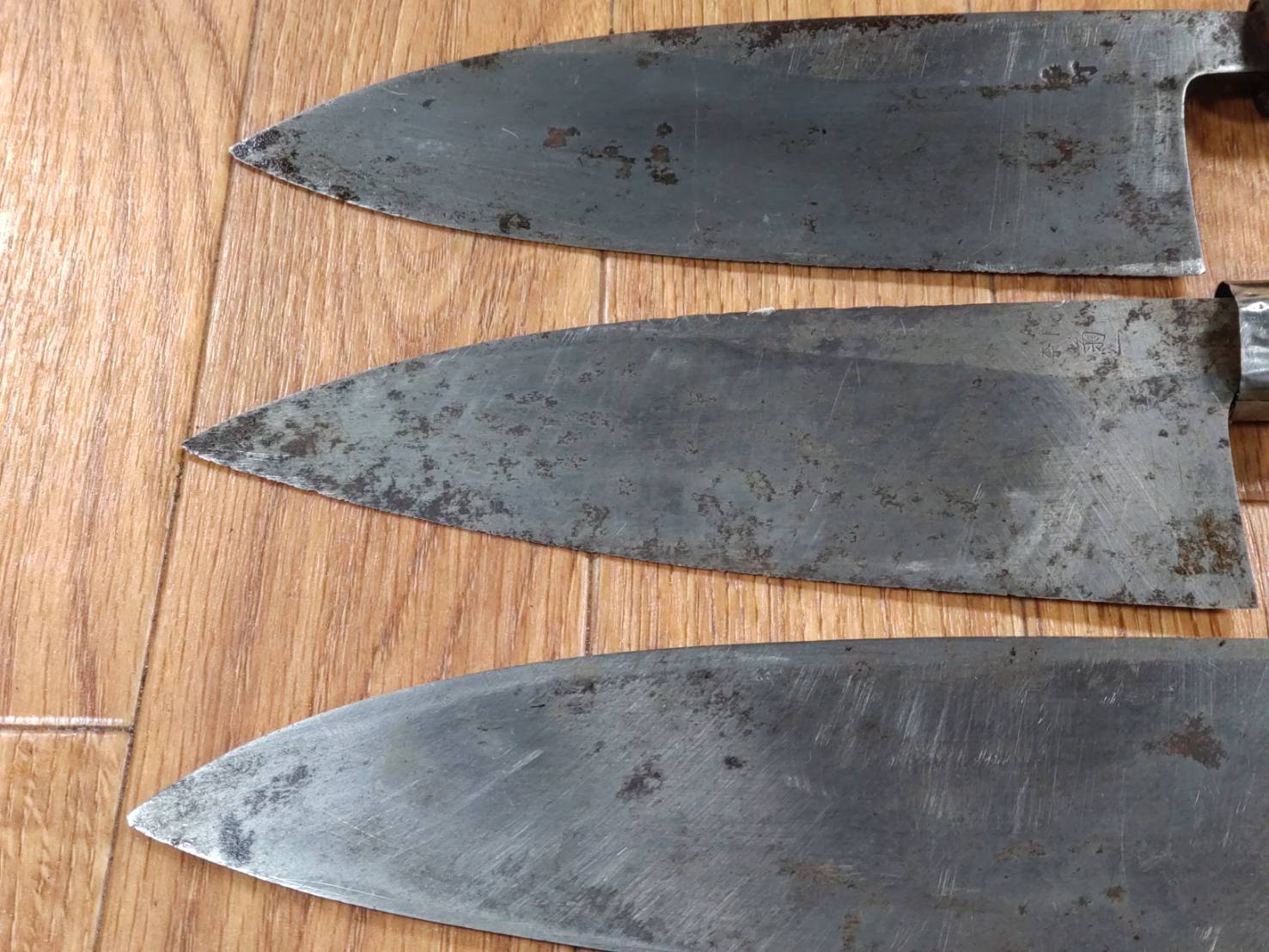 Japanese Chef's Kitchen Knife Set 3 Piece DEBA  Vintage from Japan HOCHO PA767