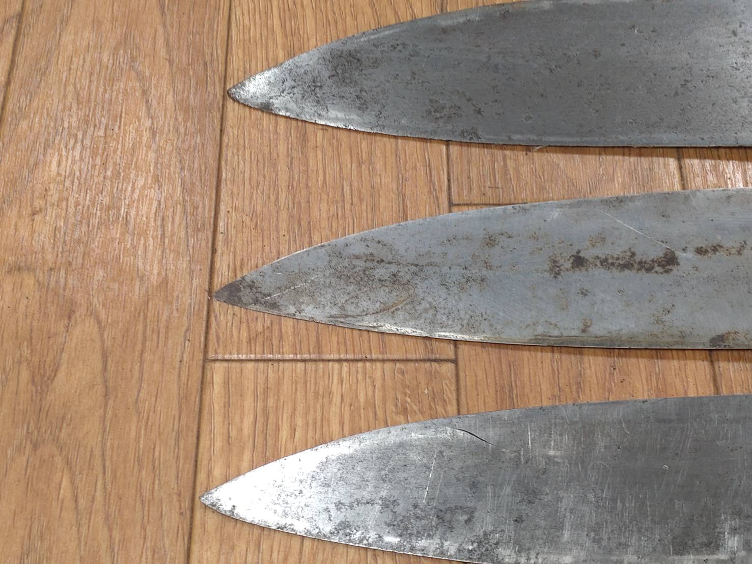 Japanese Chef's Kitchen Knife Set 3 Piece DEBA Vintage from Japan HOCHO GG957