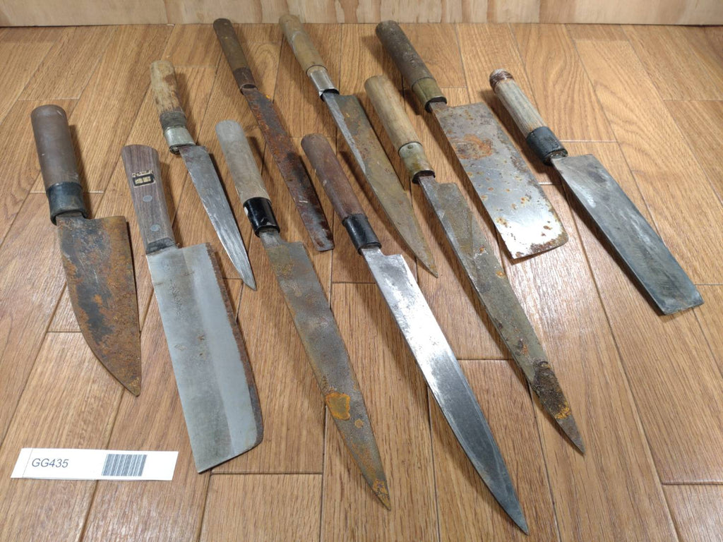 BROKEN DAMAGED Japanese Chef's Kitchen Knife Vintage from Japan HOCHO GG435