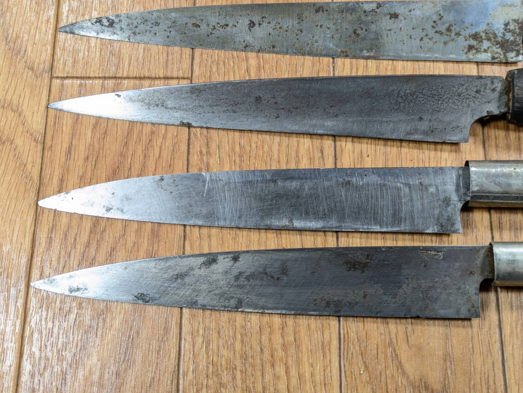 Japanese Chef's Kitchen Knife Set 5 Piece YANAGIBA DEBA Vintage from Japan HOCHO BB898