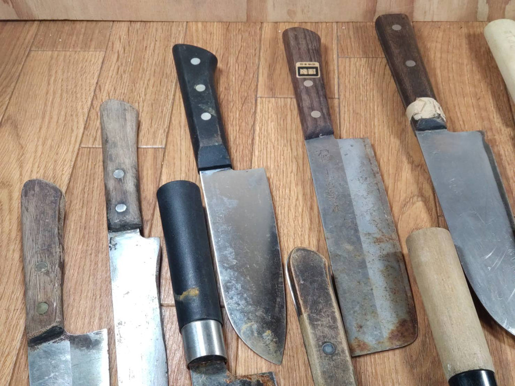 Damaged Lot of Japanese Chef's Kitchen Knives hocho set from Japan HH712