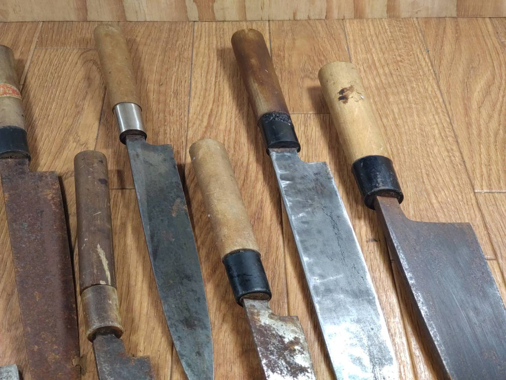 BROKEN DAMAGED Japanese Chef's Kitchen Knife Vintage from Japan HOCHO BB213