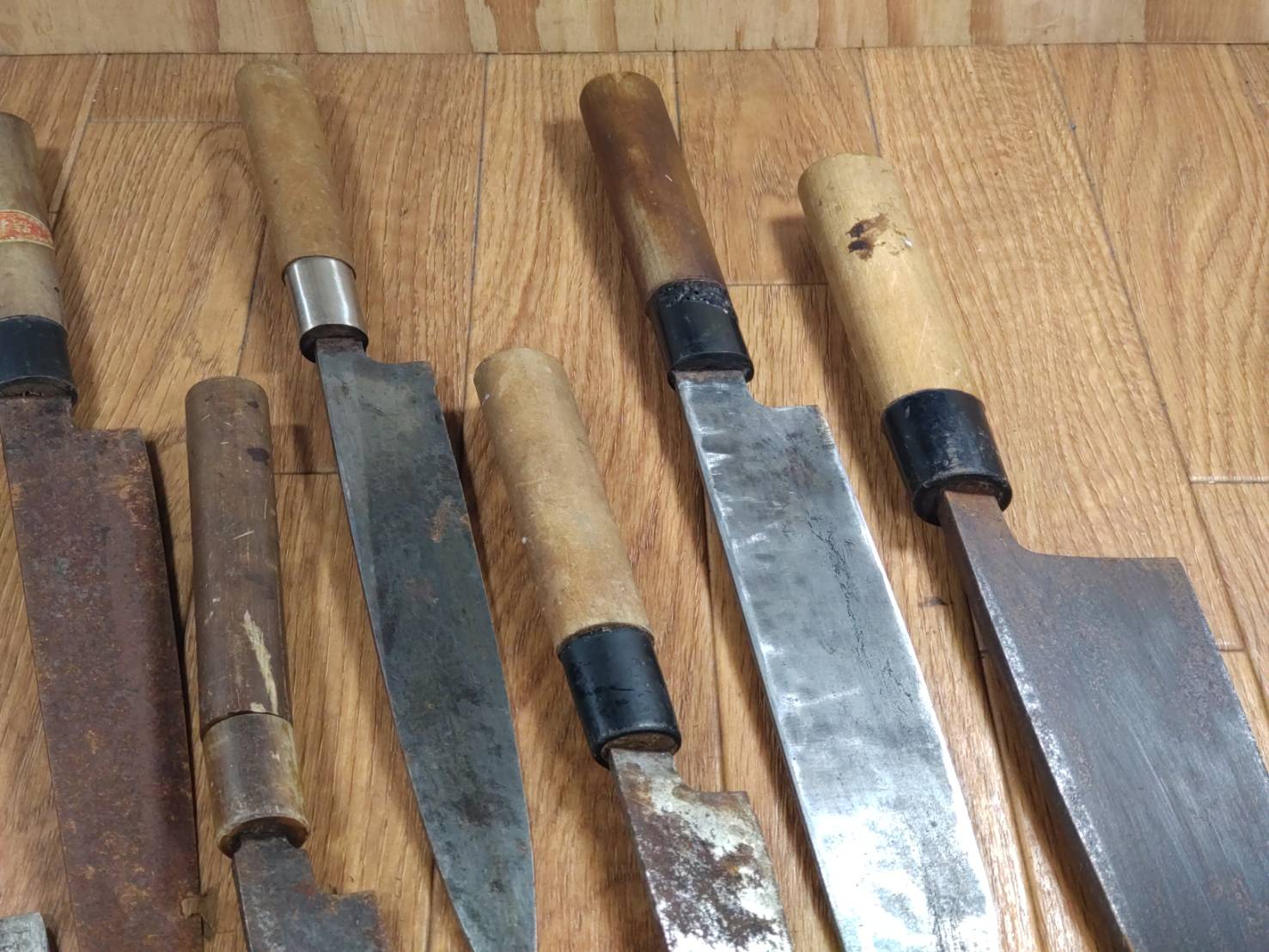 BROKEN DAMAGED Japanese Chef's Kitchen Knife Vintage from Japan HOCHO BB213