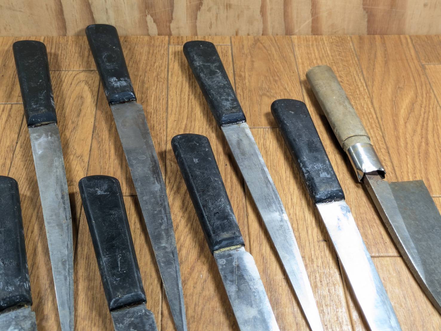 Damaged Lot of Japanese Chef's Kitchen Knives hocho set from Japan JJ463