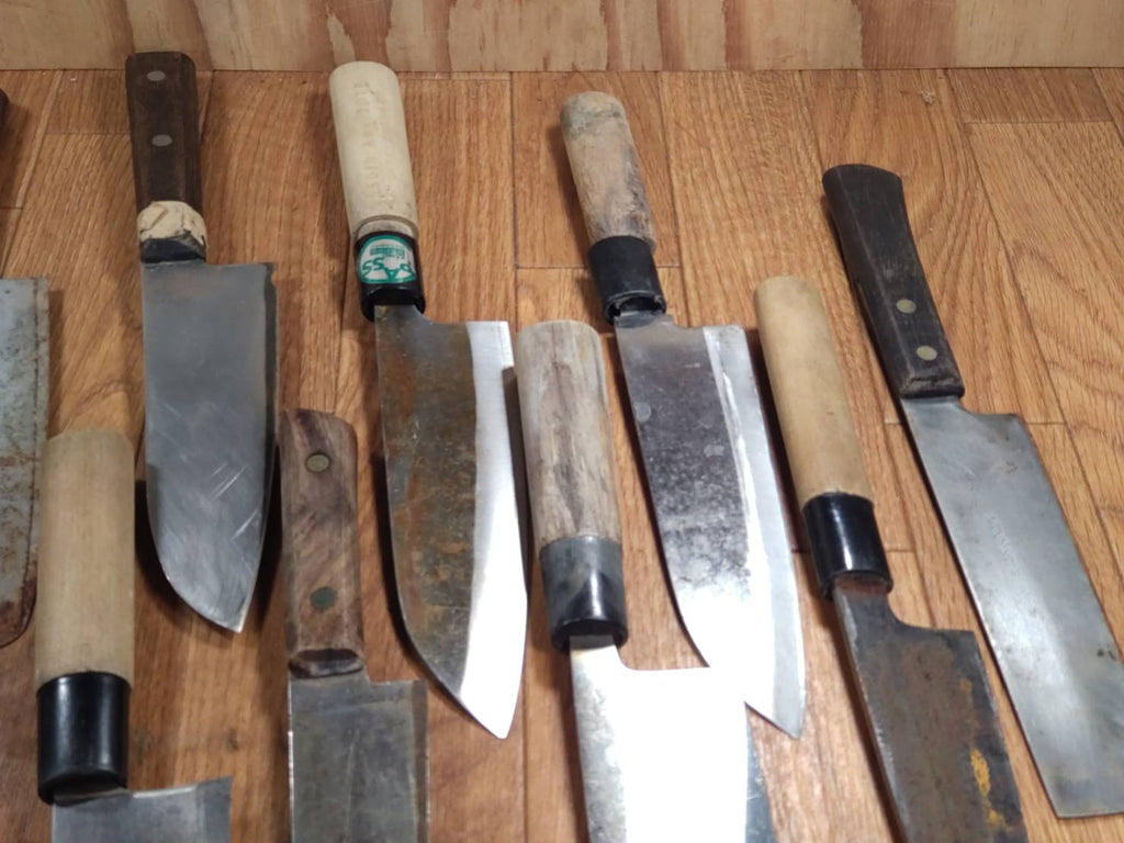 Damaged Lot of Japanese Chef's Kitchen Knives hocho set from Japan HH712