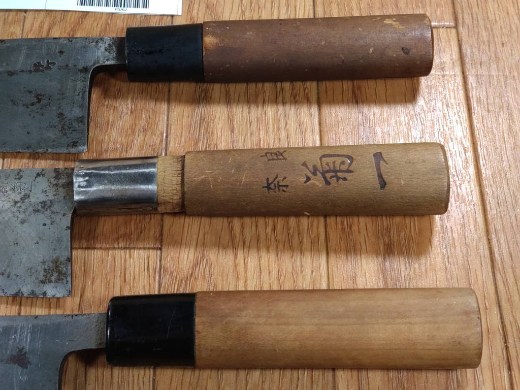 Japanese Chef's Kitchen Knife Set 3 Piece DEBA  Vintage from Japan HOCHO PA767