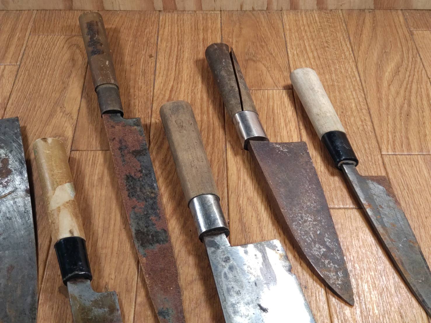 BROKEN DAMAGED Japanese Chef's Kitchen Knife Vintage from Japan HOCHO FF799