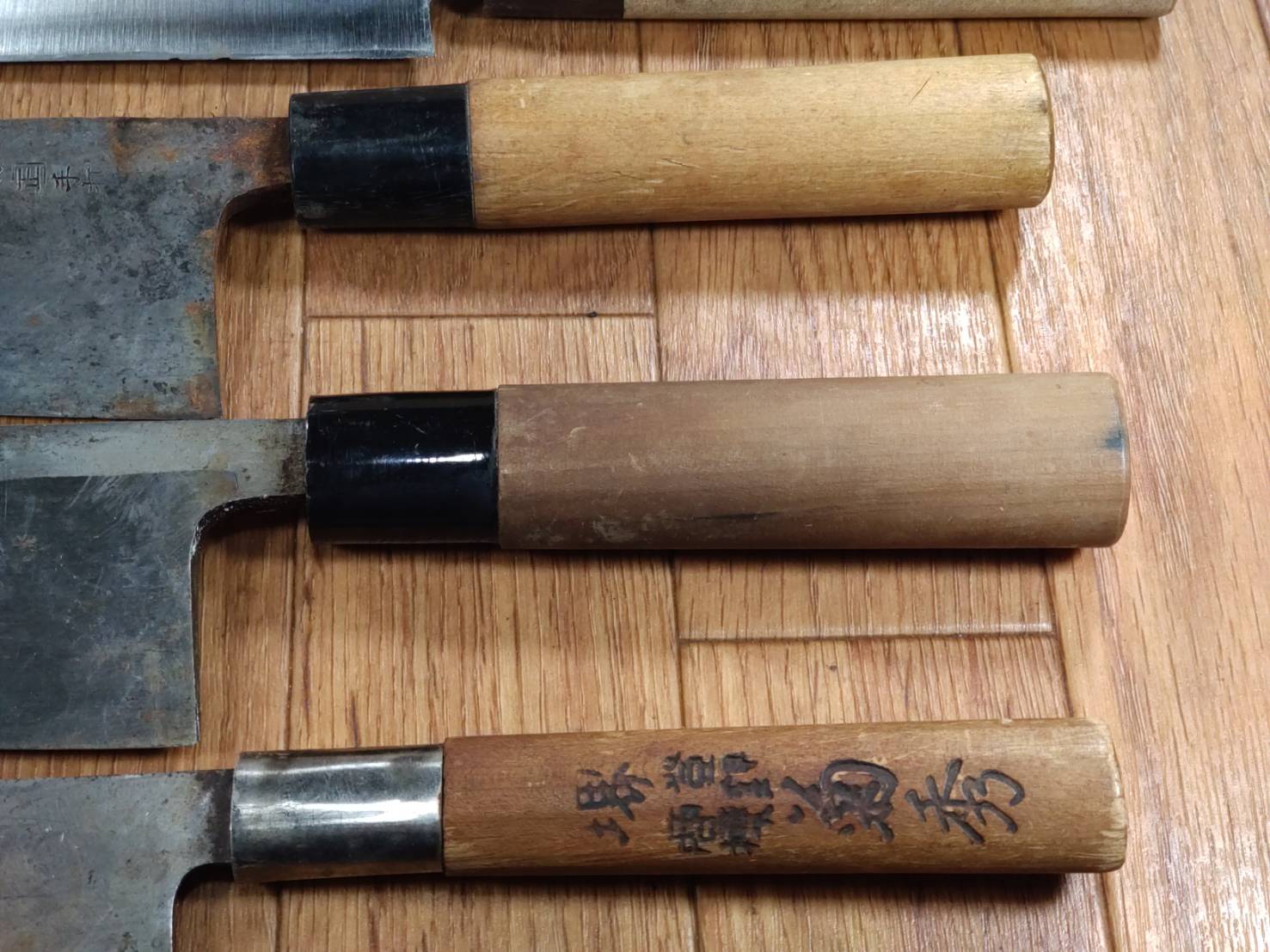 Japanese Chef's Kitchen Knife Set 5 Piece YANAGIBA DEBA Vintage from Japan HOCHO HH259