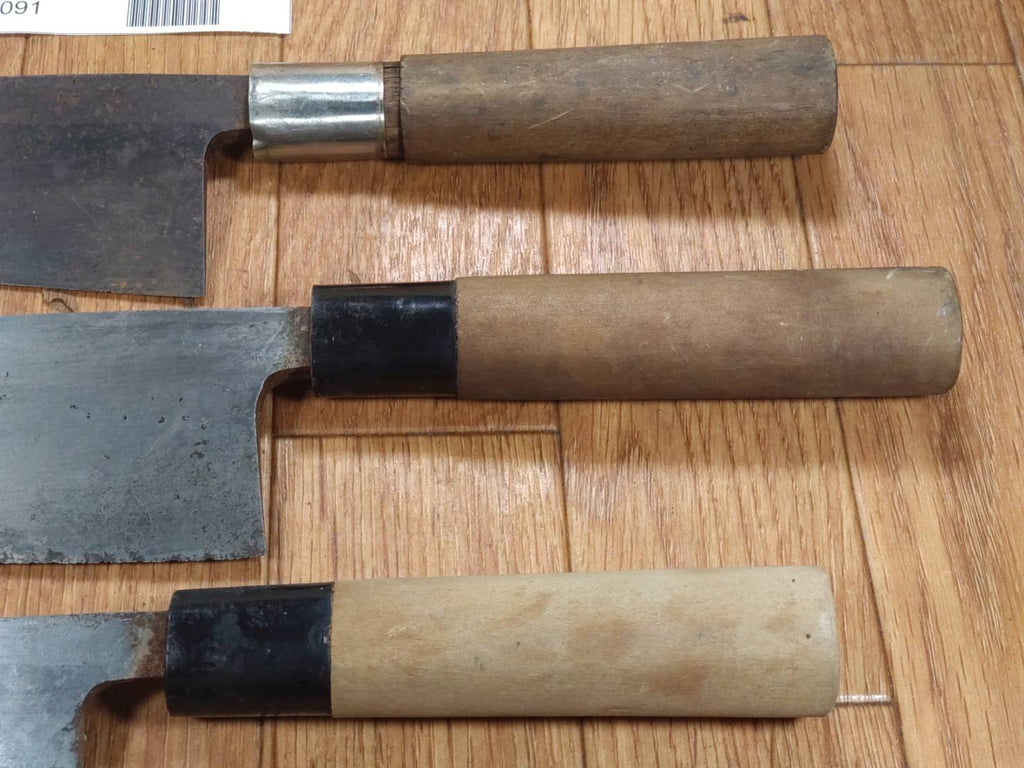 Japanese Chef's Kitchen Knife Set 3 Piece DEBA Vintage from Japan HOCHO BB091
