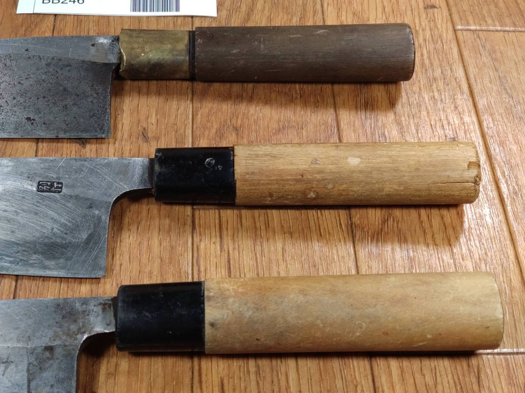 Japanese Chef's Kitchen Knife Set 3 Piece DEBA Vintage from Japan HOCHO BB246