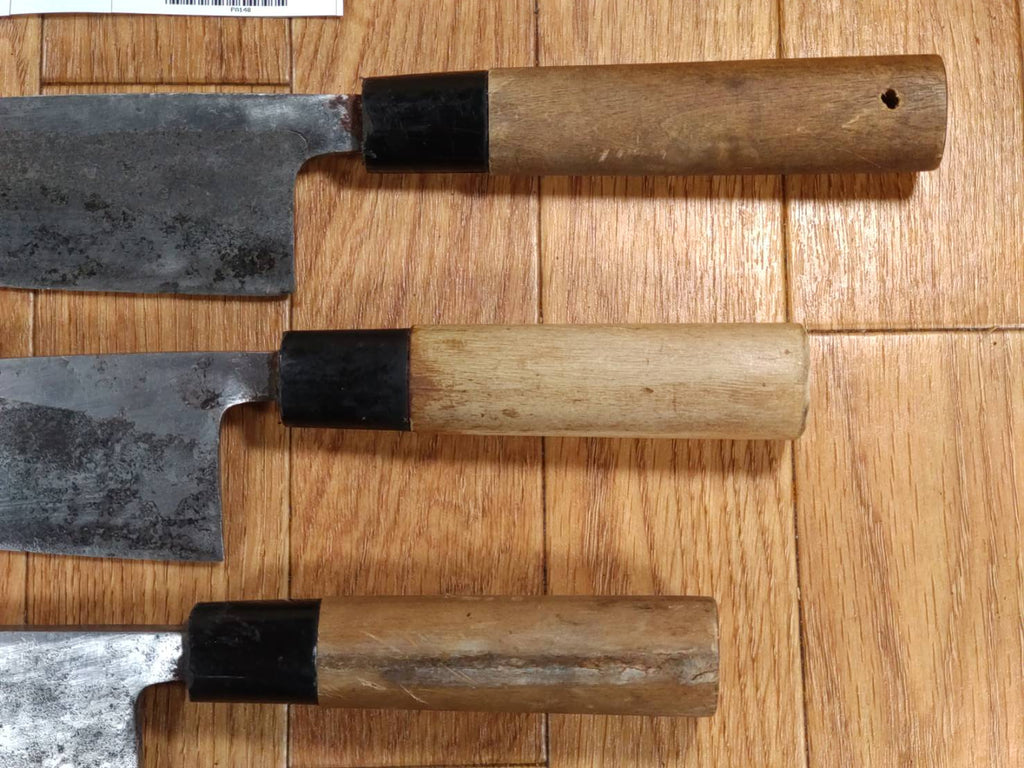 Japanese Chef's Kitchen Knife Set 3 Piece DEBA  Vintage from Japan HOCHO PA148
