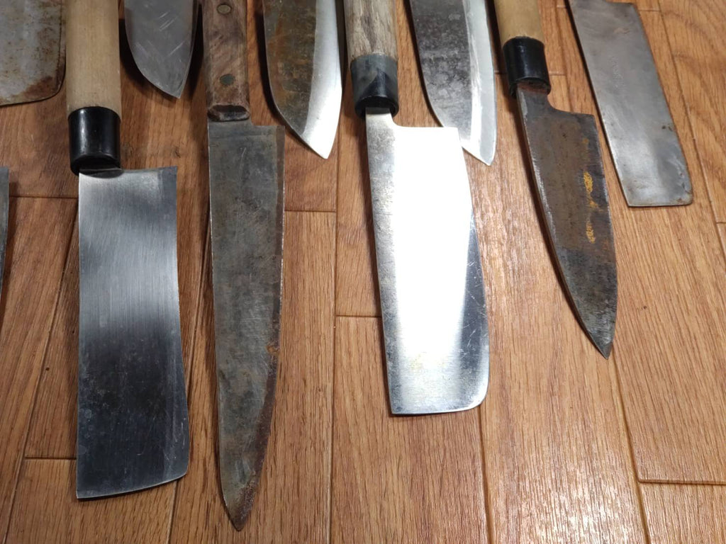 Damaged Lot of Japanese Chef's Kitchen Knives hocho set from Japan HH712