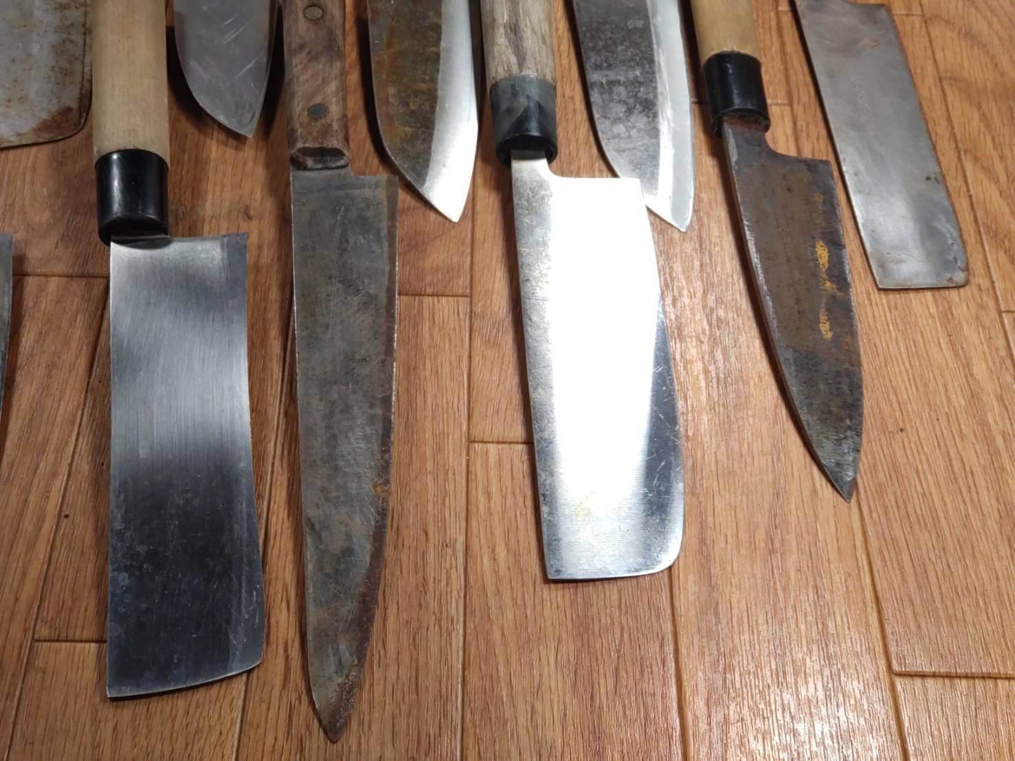 Damaged Lot of Japanese Chef's Kitchen Knives hocho set from Japan HH712