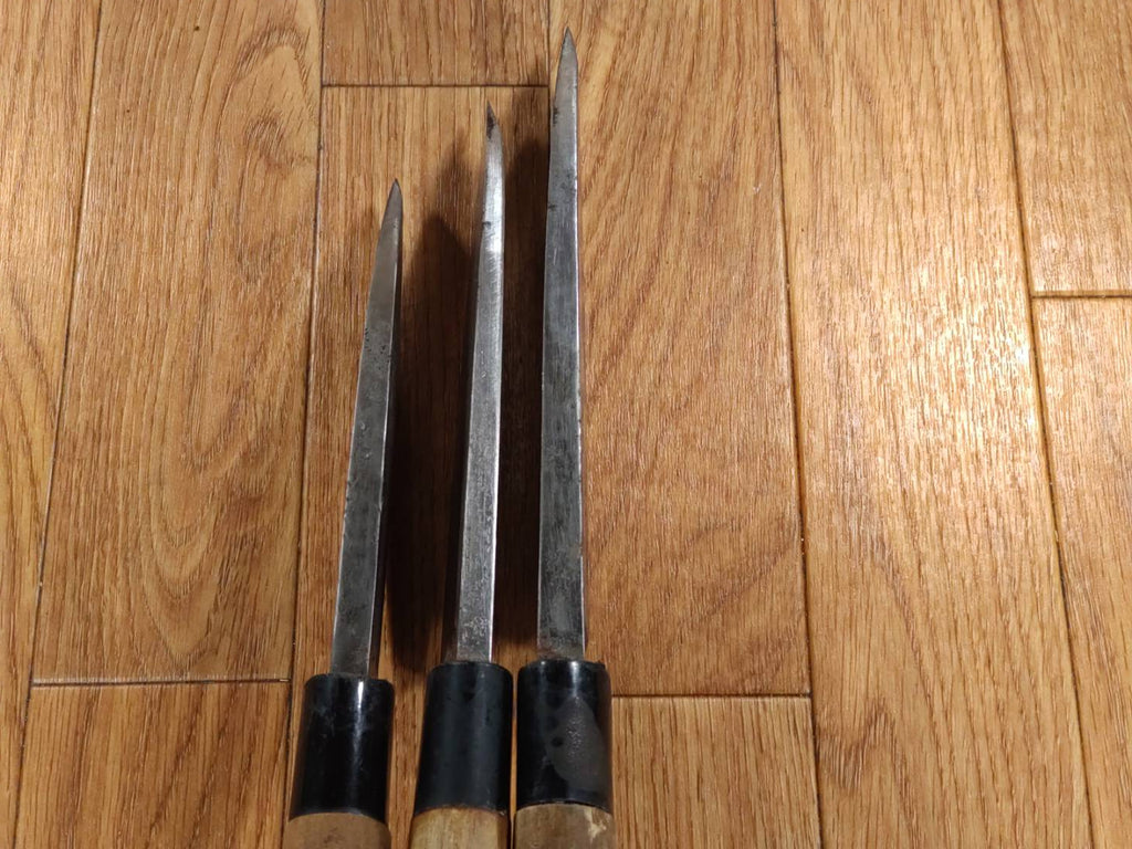 Japanese Chef's Kitchen Knife Set 3 Piece DEBA  Vintage from Japan HOCHO PA148