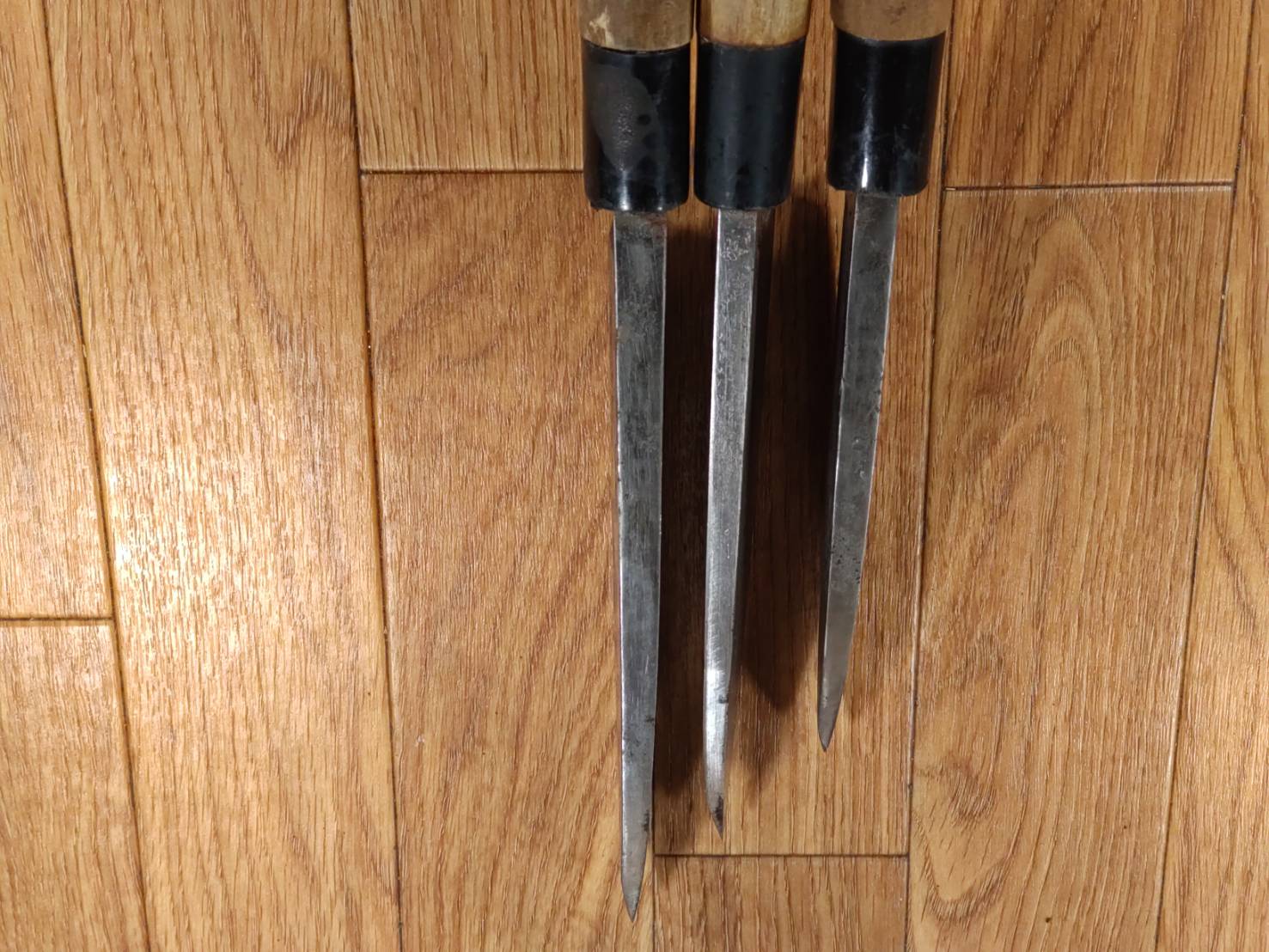 Japanese Chef's Kitchen Knife Set 3 Piece DEBA  Vintage from Japan HOCHO PA148