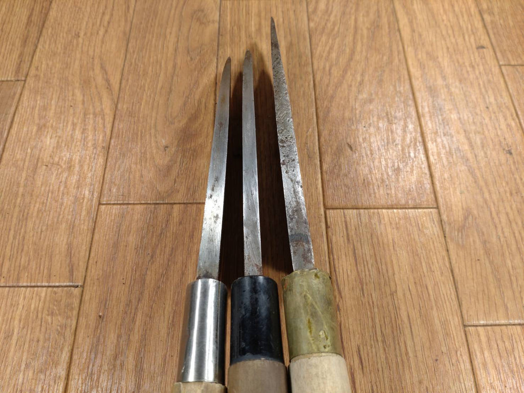 Japanese Chef's Kitchen Knife Set 3 Piece DEBA  Vintage from Japan HOCHO FF329