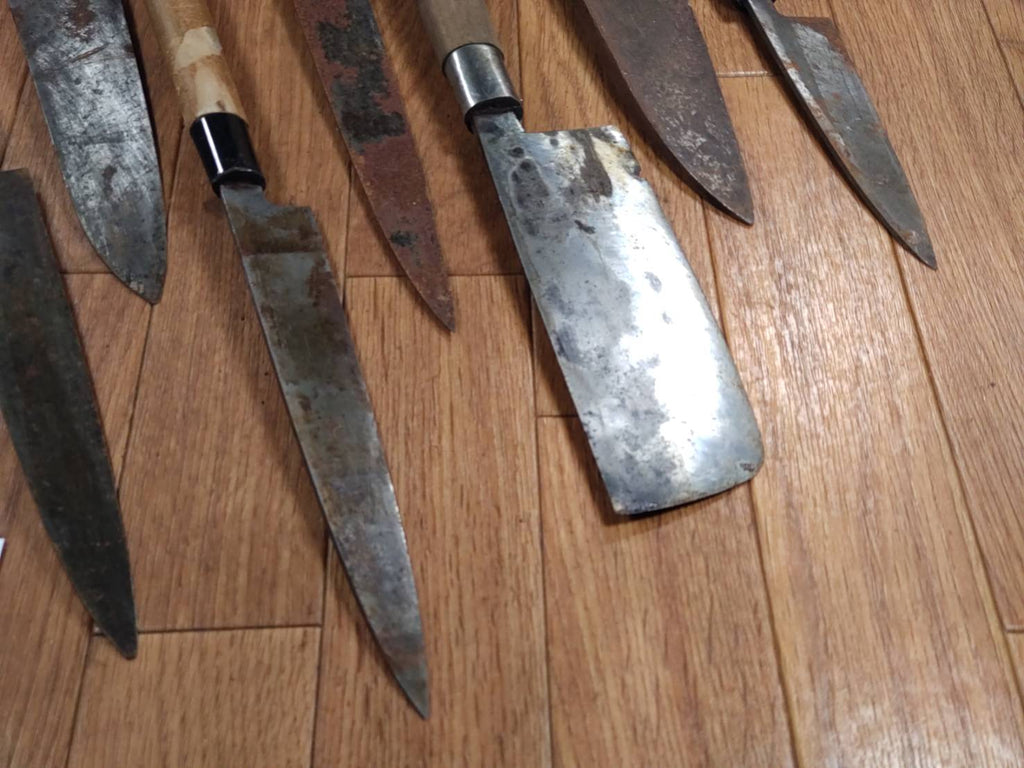 BROKEN DAMAGED Japanese Chef's Kitchen Knife Vintage from Japan HOCHO FF799