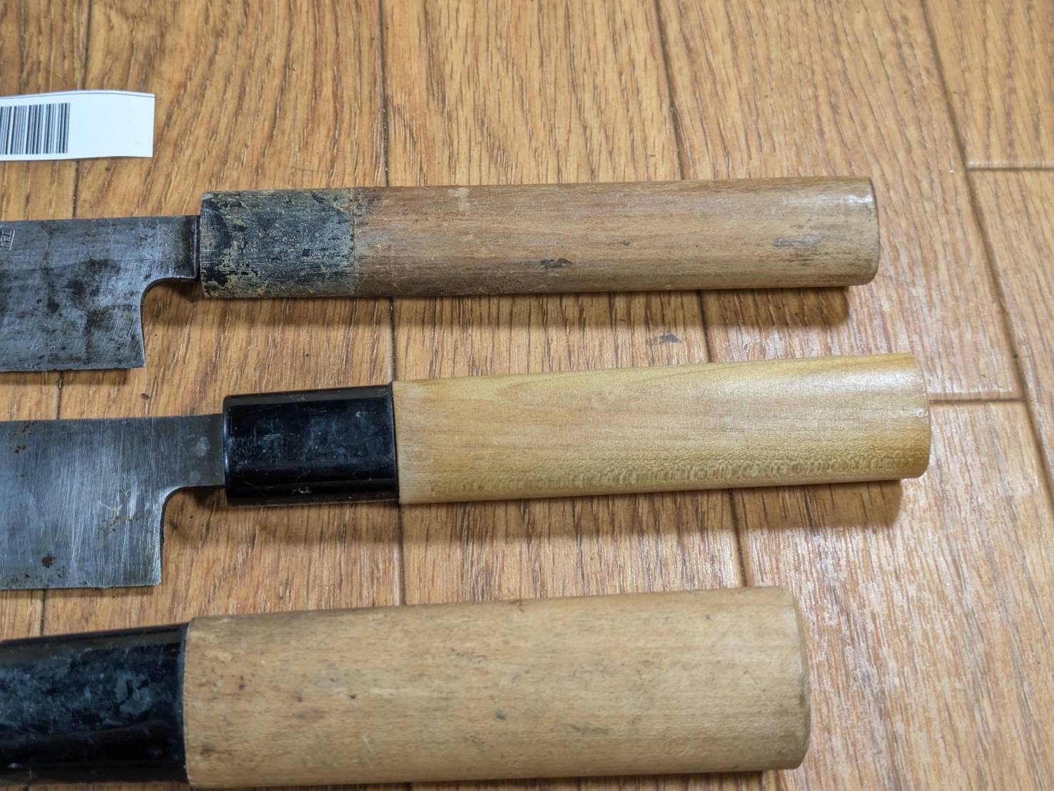Japanese Chef's Kitchen Knife Set 5 Piece YANAGIBA DEBA Vintage from Japan HOCHO JJ648