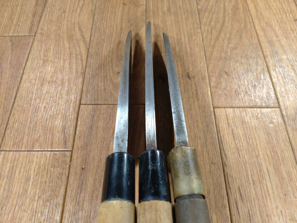 Japanese Chef's Kitchen Knife Set 3 Piece DEBA Vintage from Japan HOCHO BB246