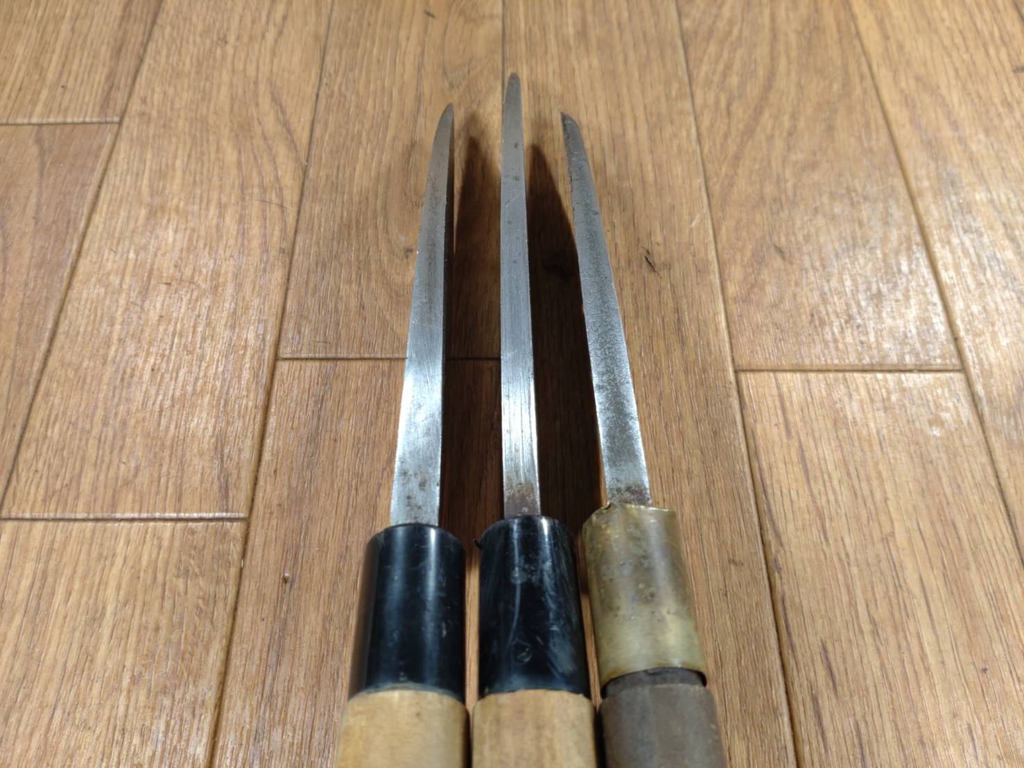 Japanese Chef's Kitchen Knife Set 3 Piece DEBA Vintage from Japan HOCHO BB246