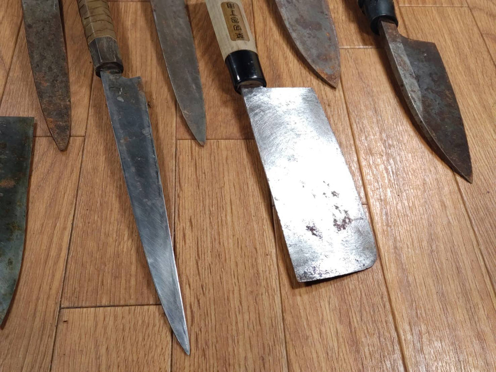 BROKEN DAMAGED Japanese Chef's Kitchen Knife Vintage from Japan HOCHO FF815
