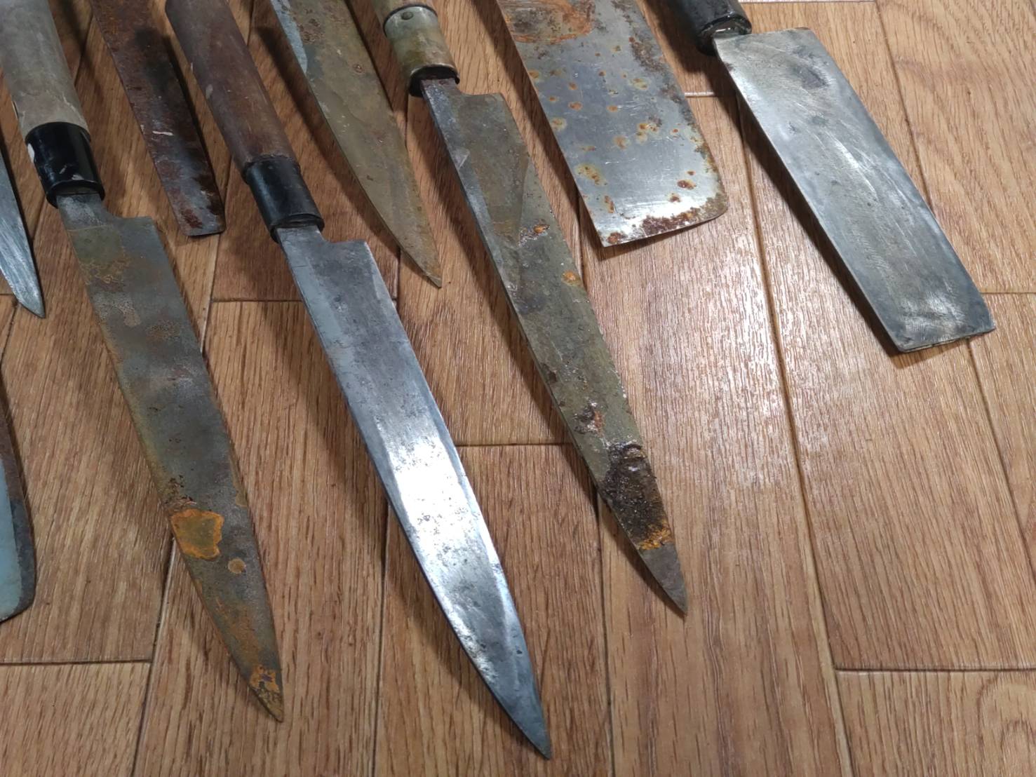 BROKEN DAMAGED Japanese Chef's Kitchen Knife Vintage from Japan HOCHO GG435
