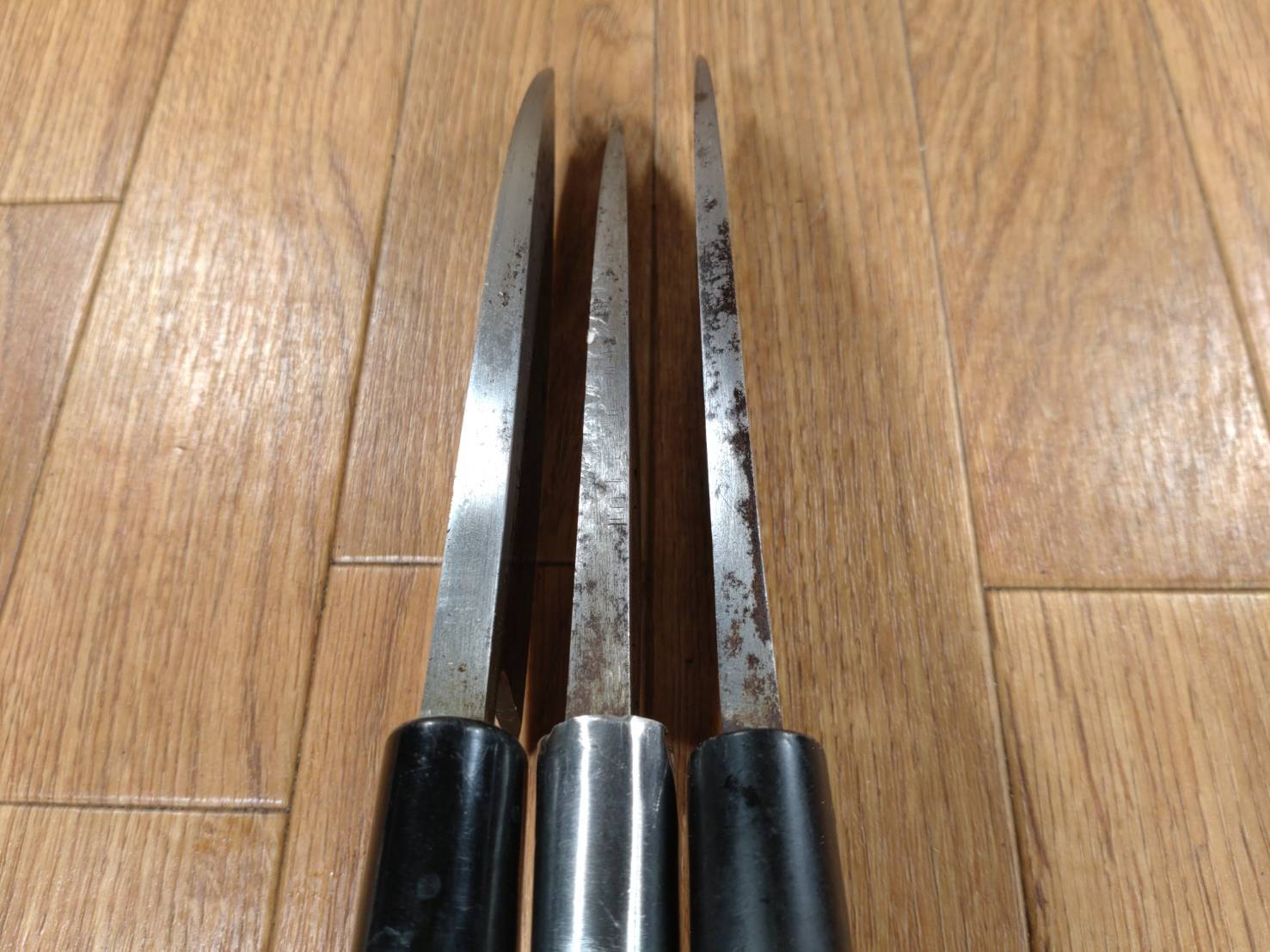 Japanese Chef's Kitchen Knife Set 3 Piece DEBA  Vintage from Japan HOCHO PA767