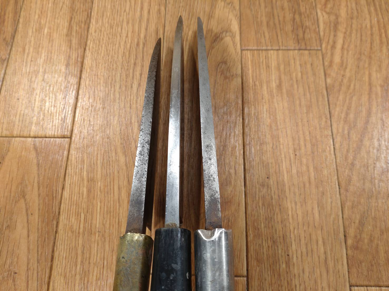 Japanese Chef's Kitchen Knife Set 3 Piece Deba Vintage from Japan HOCHO PA603
