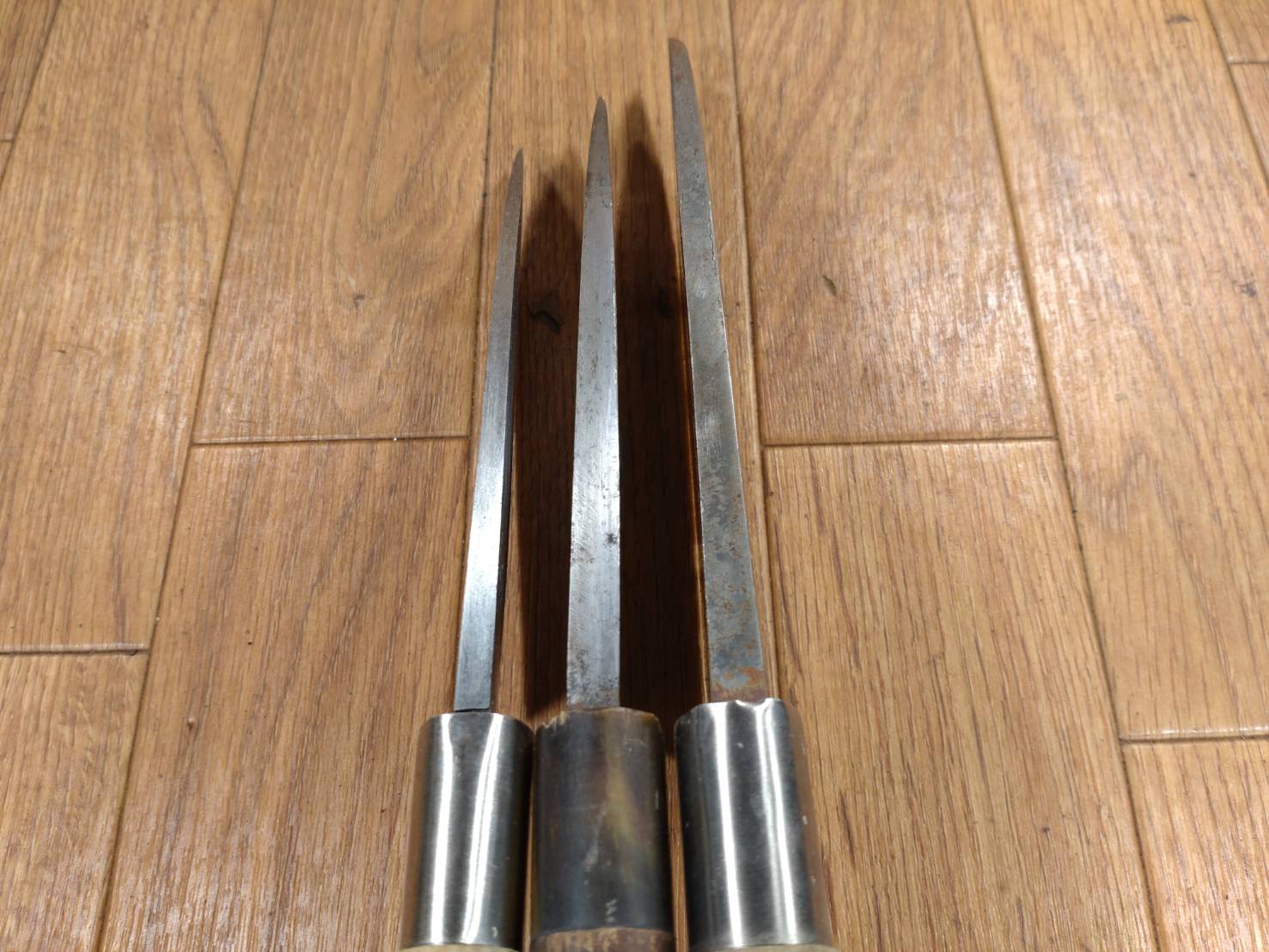 Japanese Chef's Kitchen Knife Set 3 Piece DEBA  Vintage from Japan HOCHO FF326
