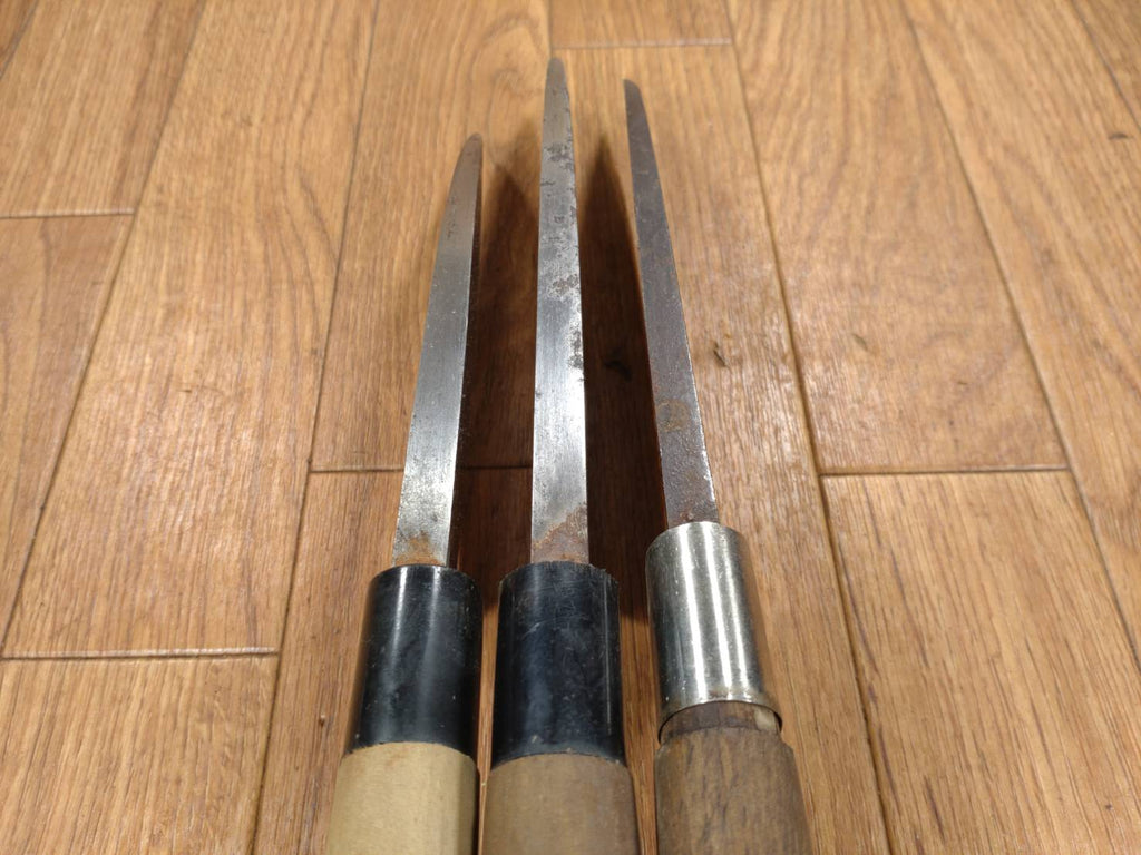 Japanese Chef's Kitchen Knife Set 3 Piece DEBA Vintage from Japan HOCHO BB091