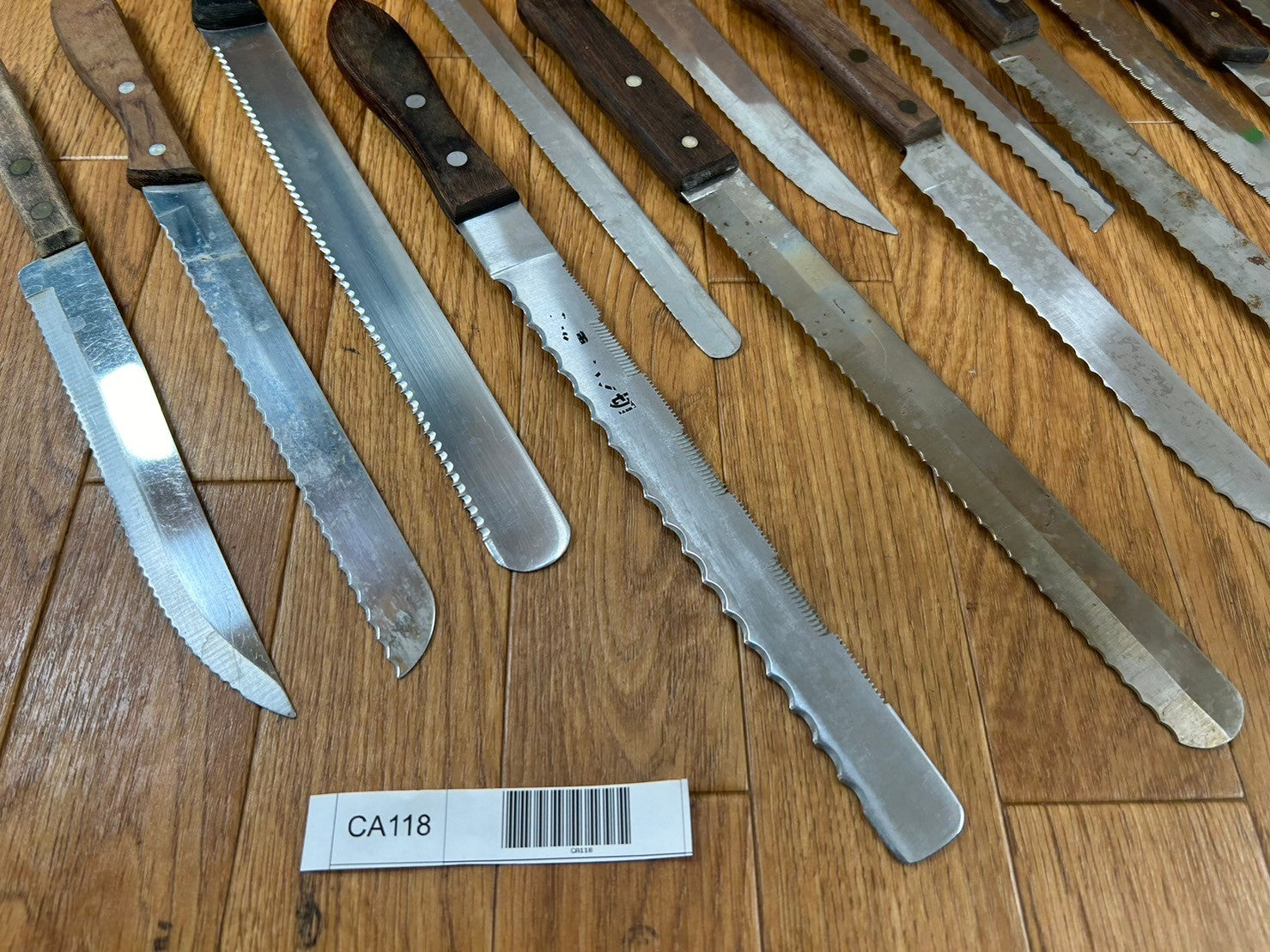 Damaged Lot of Japanese Chef's Kitchen Knives hocho Bread set from Japan CA118