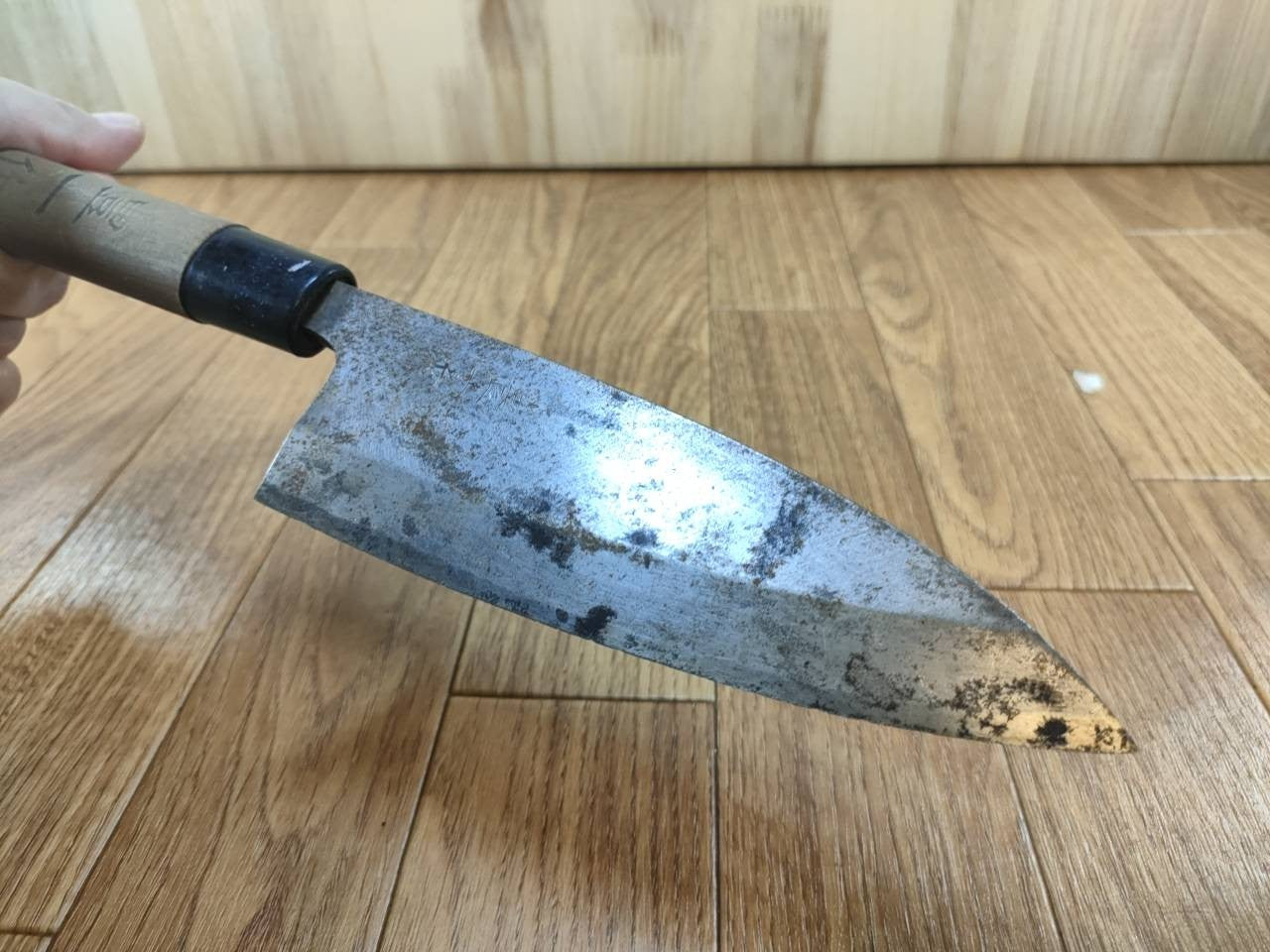 Japanese Chef's Kitchen Knife DEBA Vintage hocho OLD Cleavers from Japan 152/290mm UU271